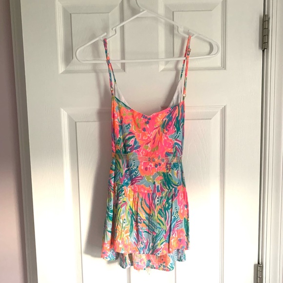 Lilly Pulitzer Flowy Tank with gold ribbon added by me - Picture 2 of 2